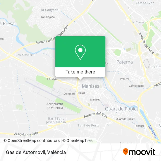 Gas de Automovil map
