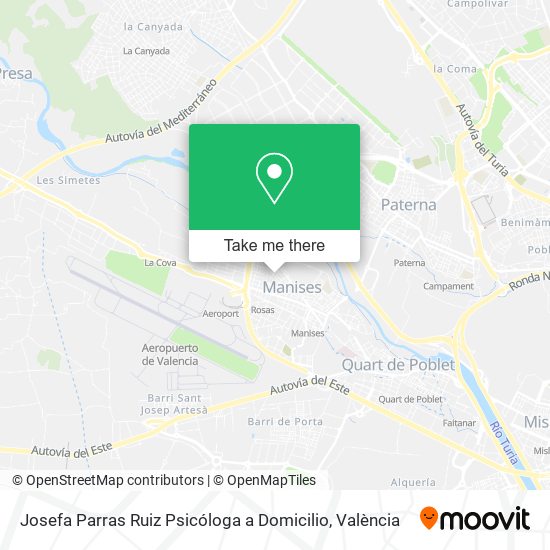 Josefa Parras Ruiz Psicóloga a Domicilio map