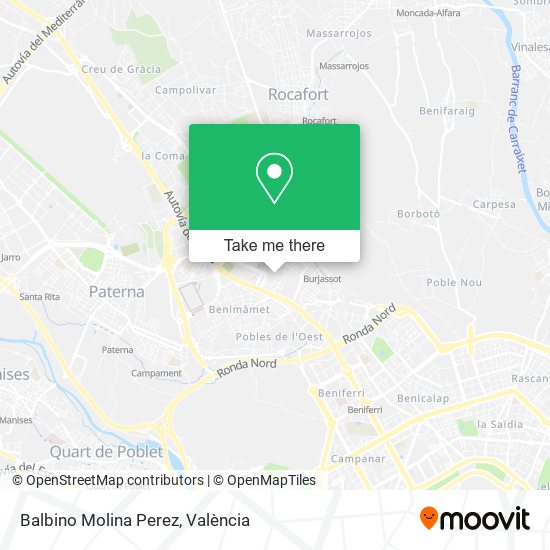 Balbino Molina Perez map