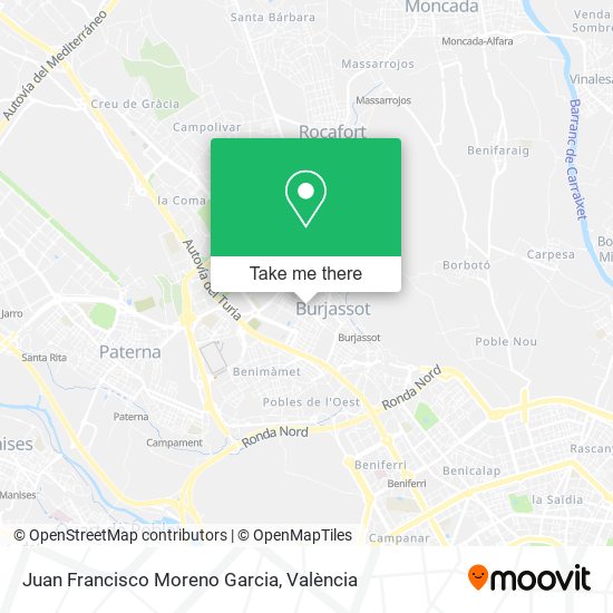 Juan Francisco Moreno Garcia map