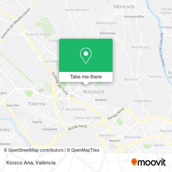 Kiosco Ana map
