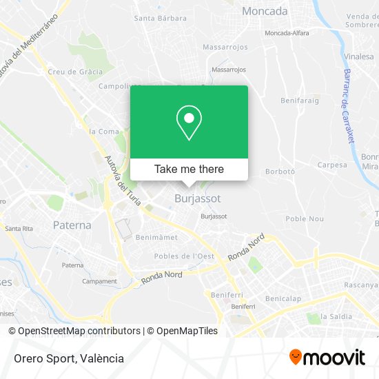 Orero Sport map