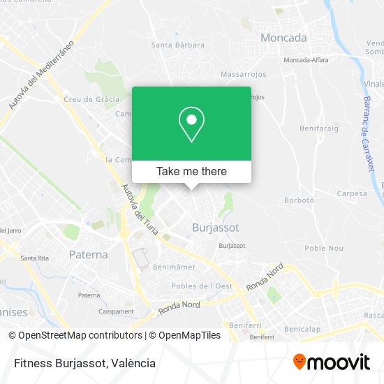 Fitness Burjassot map