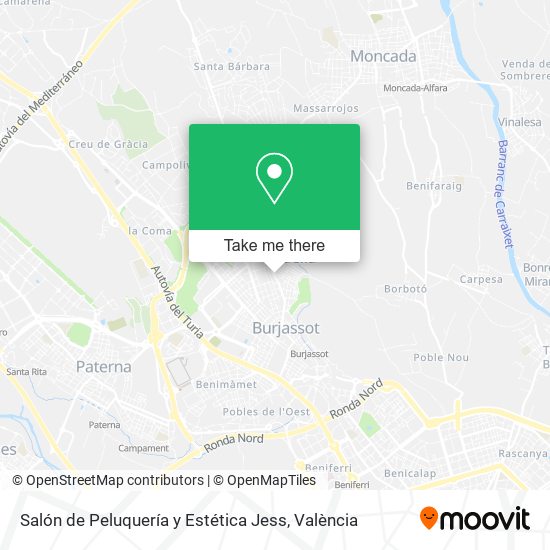 mapa Salón de Peluquería y Estética Jess