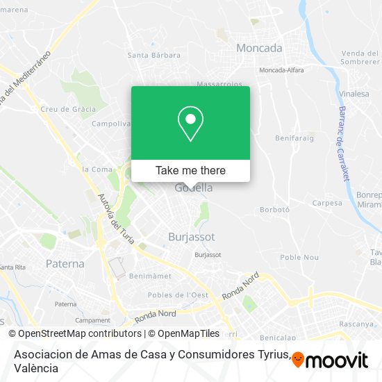 mapa Asociacion de Amas de Casa y Consumidores Tyrius