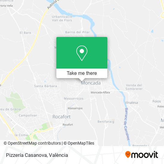 Pizzería Casanova map
