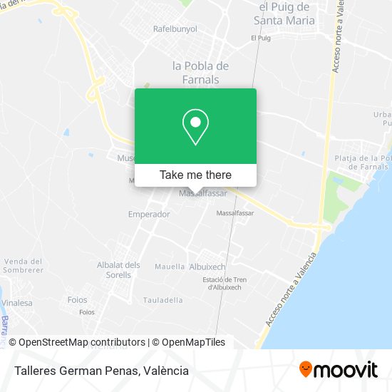 Talleres German Penas map