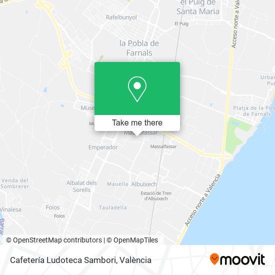 mapa Cafetería Ludoteca Sambori