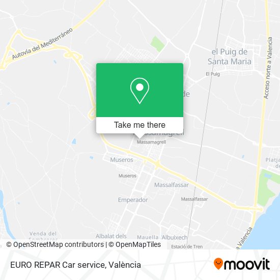 EURO REPAR Car service map