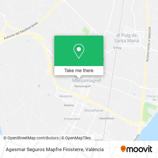 Agesmar Seguros Mapfre Finisterre map