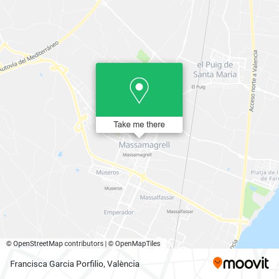 Francisca Garcia Porfilio map