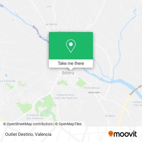 Outlet Destino map