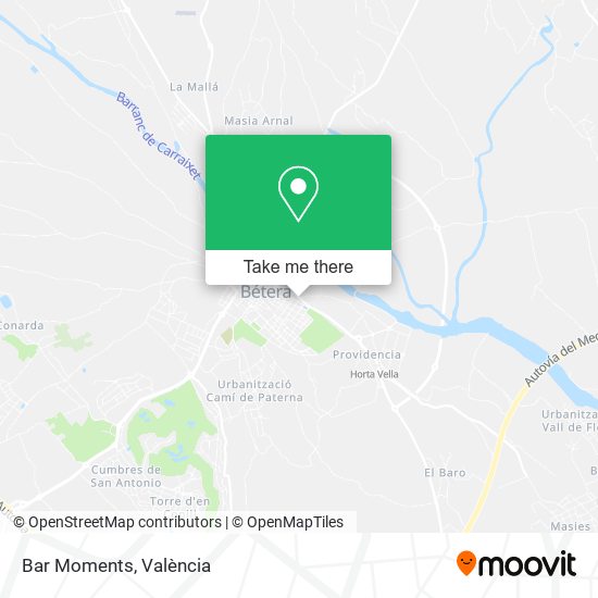 Bar Moments map