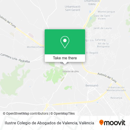 Ilustre Colegio de Abogados de Valencia map