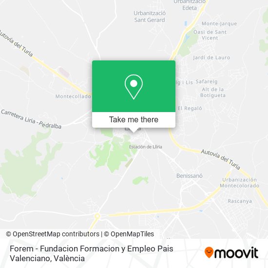 Forem - Fundacion Formacion y Empleo Pais Valenciano map