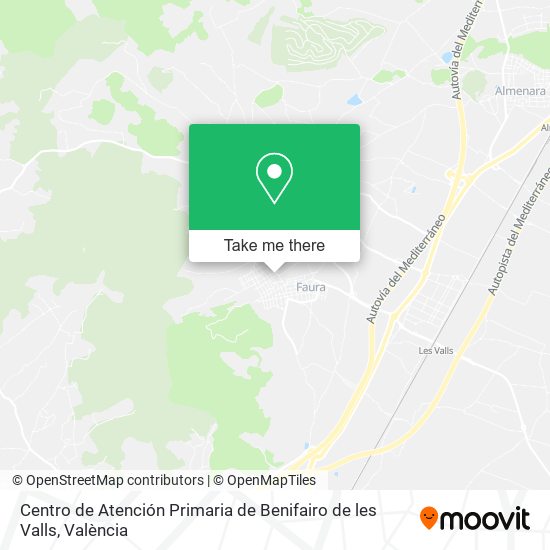Centro de Atención Primaria de Benifairo de les Valls map