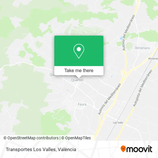 Transportes Los Valles map