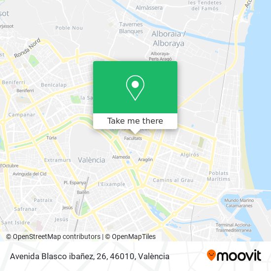 mapa Avenida Blasco ibañez, 26, 46010