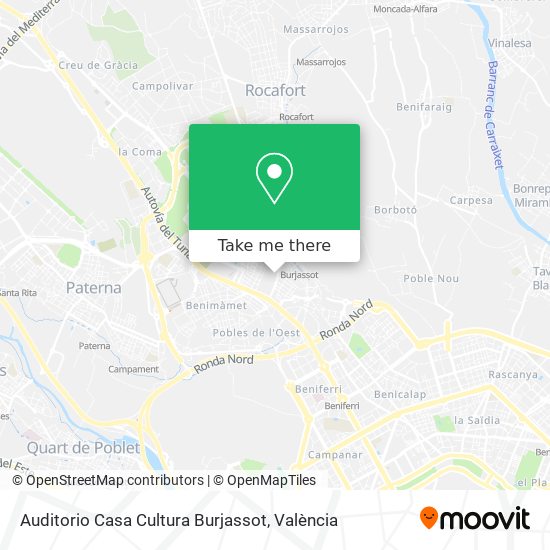 Auditorio Casa Cultura Burjassot map