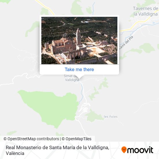 mapa Real Monasterio de Santa María de la Valldigna