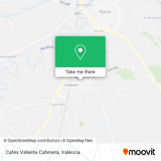 Cafés Valiente Cafetería map