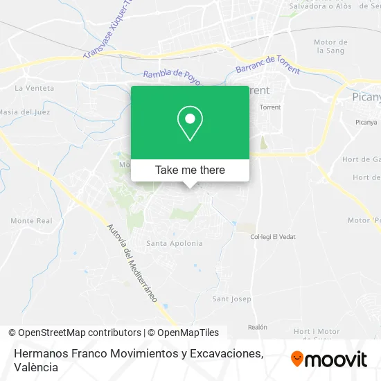 Hermanos Franco Movimientos y Excavaciones map