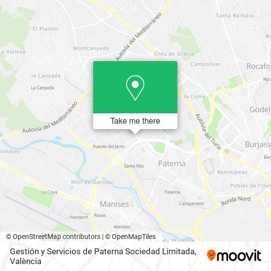 Gestión y Servicios de Paterna Sociedad Limitada map