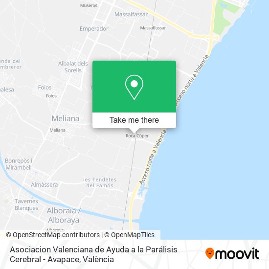 Asociacion Valenciana de Ayuda a la Parálisis Cerebral - Avapace map