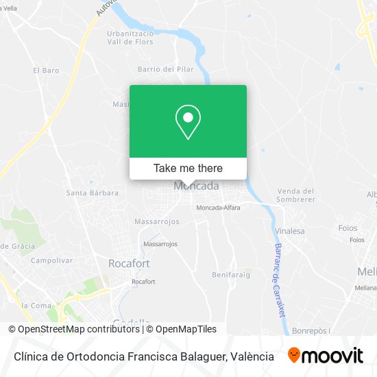 Clínica de Ortodoncia Francisca Balaguer map