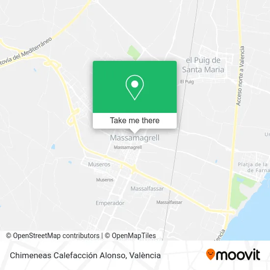 Chimeneas Calefacción Alonso map
