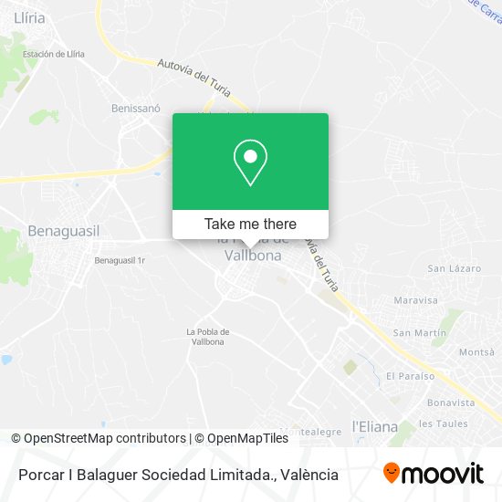 mapa Porcar I Balaguer Sociedad Limitada.