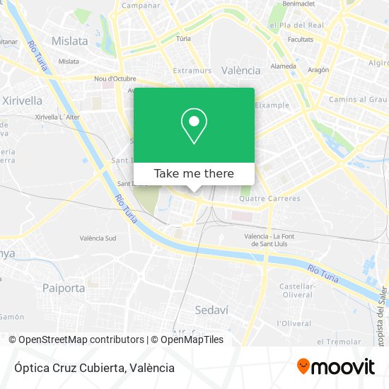 Óptica Cruz Cubierta map
