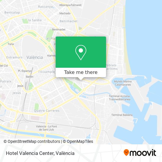 Hotel Valencia Center map