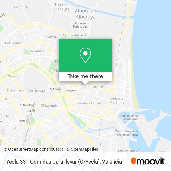 Yecla 33 - Comidas para llevar (C / Yecla) map