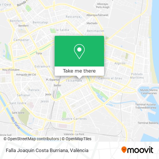 Falla Joaquin Costa Burriana map