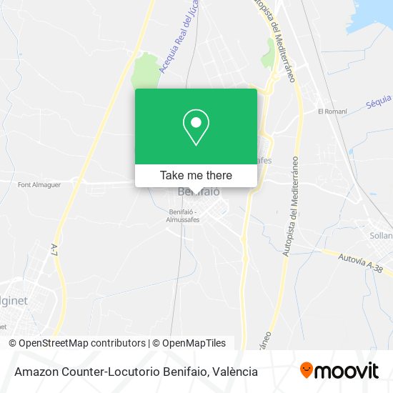 Amazon Counter-Locutorio Benifaio map