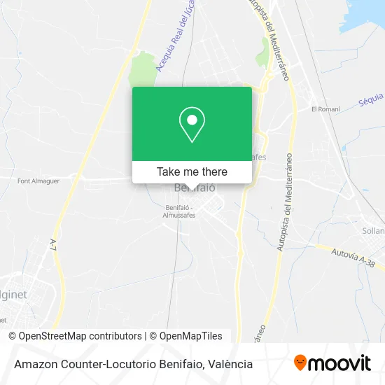 Amazon Counter-Locutorio Benifaio map