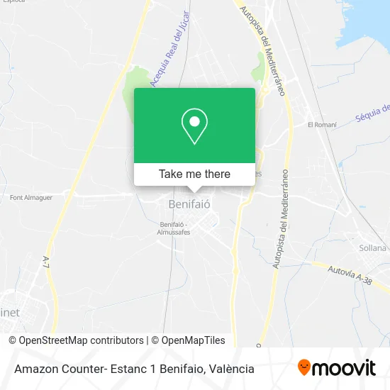 Amazon Counter- Estanc 1 Benifaio map