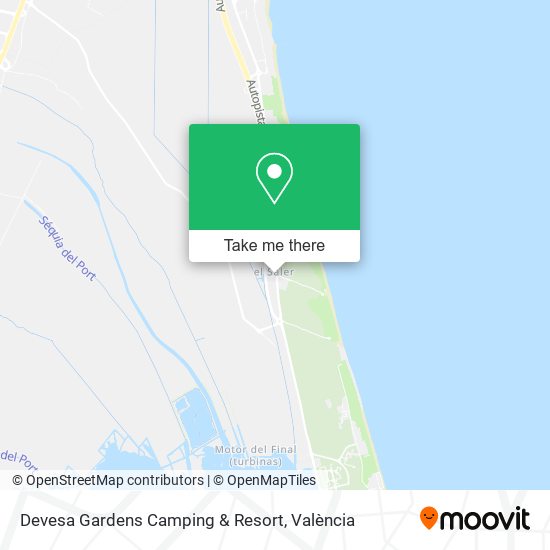 Devesa Gardens Camping & Resort map