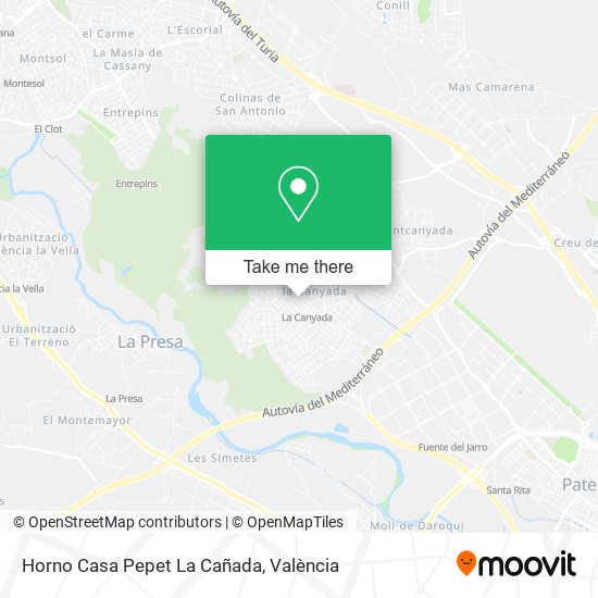 Horno Casa Pepet La Cañada map