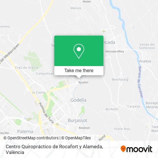 Centro Quiropráctico de Rocafort y Alameda map
