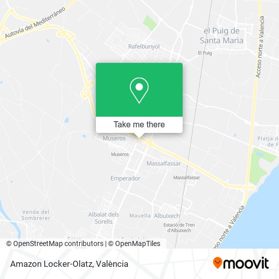 mapa Amazon Locker-Olatz