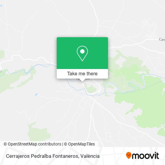 Cerrajeros Pedralba Fontaneros map