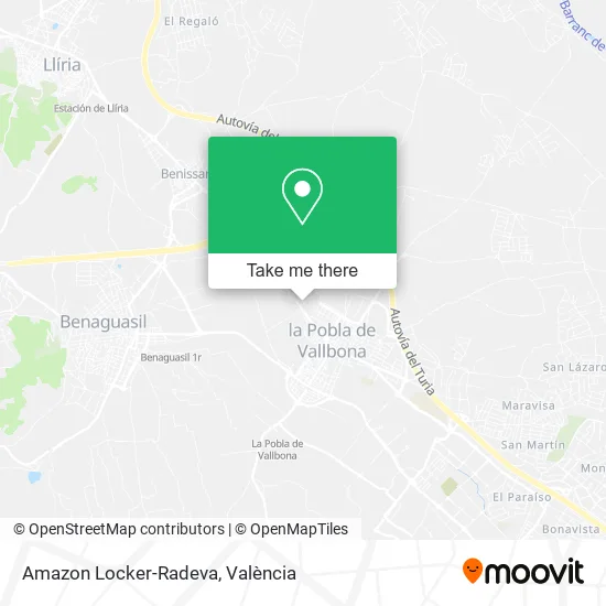 mapa Amazon Locker-Radeva