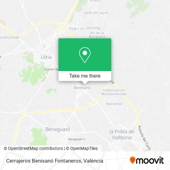 Cerrajeros Benisanó Fontaneros map