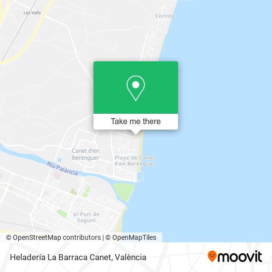 mapa Heladería La Barraca Canet