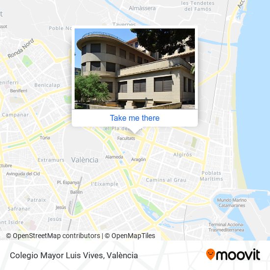 Colegio Mayor Luis Vives map