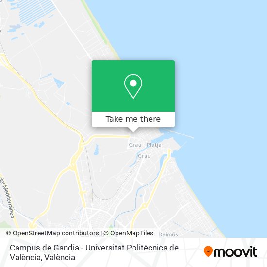 mapa Campus de Gandia - Universitat Politècnica de València