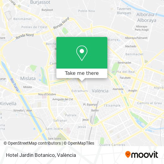 Hotel Jardin Botanico map