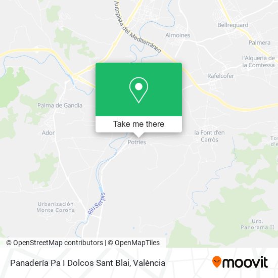 Panadería Pa I Dolcos Sant Blai map